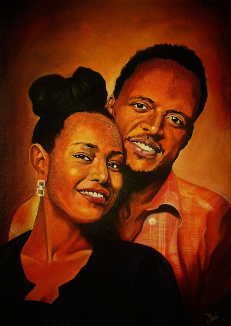 painting - Couple portrait